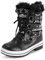Polar Donna Mid Imbottito Termica Durevole Suola Di Gomma Impermeabile Inverno Neve Pelliccia Ecologica Stivales - Nero Cardy - UK3/EU36 - YC0633