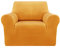 Deconovo Sofabezug Sofa Überzug Sofaüberwurf Sofa Cover Sesselbezug Sofahusse Sofa Abdeckung Super Elastisch Stretch Jacquard, 1-Sitzer(80-120cm), Gelb