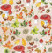 20 Servietten Herbst Bunte Blätter Pilze 33 x 33 cm