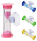 Kinder Zahnbürste Sandglas Timer, 2 Minuten Duschtimer Mini Glas Sanduhr, Saugnapf Timer, Kochen Schwenkbar Sanduhr, Kinder Mini Sanduhr zum Bürsten Kinderzähne (Rosa)