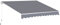 Outsunny 3 x 2.5m Garden Patio Manual Awning, Retractable Canopy Sun Shade Shelter with Fittings and Crank Handle, Grey