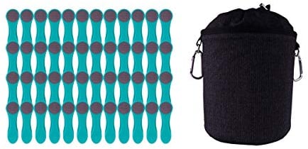 48 Wäscheklammern Soft Grip Softgrip Soft Touch Softtouch (48xTürkis, 1xSchwarz)