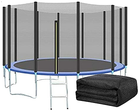 Trampolin Ersatznetz Sicherheitsnetz Netz, Trampolin Netz 488 12 Stangen, Trampolinersatznetz, Ersatz Sicherheitsnetz für Trampolin Ersatznetz für Kindertrampolin Im Freien