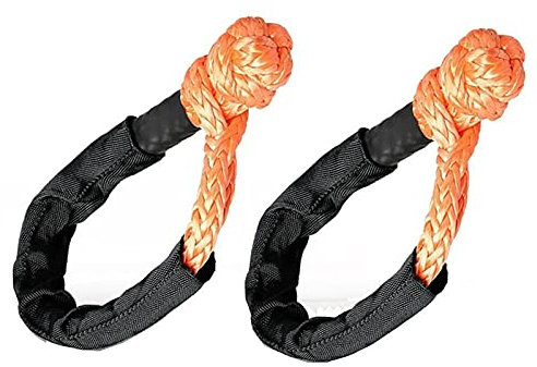 Soft Schäkel 2 Stück orange 1/2 Soft Schäkel synthetisches Seil 17236 kg Recovery Abschleppgurt