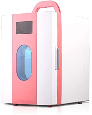 Wgwioo Electric Mini Fridge,10L No Noise Compact Fridge, Portable Mini Fridge, Small Thermoelectric Compact Fridge, for Car Trips Bedroom Office Use,Pink