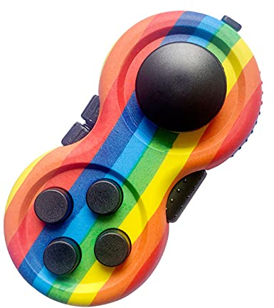 Fidget Pads Toy with 9 Fidget Functions,Fidget Controller Pad Toy Stress Reducer Fidget Toy Fidget Buttons Hand Shank Fidget Dice Cube Depression Pad Toy for Kids Adults Stress Relief, ADD,Autism,ADHD