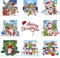 ycyingcheng Personalisierte Weihnachtskarten Urlaub Gruß Karten Kits，8pcs DIY Diamant-Grußkarte Speziell geformter Teilbohrer Weihnachtspostkarte für Liebeskarten Jubiläumskarten Geburtstagskarten