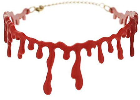 Halloween Horror Blut Tropf Halskette Dekoration Kostüme Vampir Bloody Choker Halskette Furchtbare Party Favors Partyzubehör