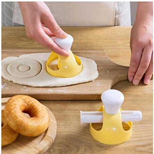 Zonster Donut Cake Mould with Dipping Plier, Diy Doughnut Cutter Biscuit Stamp Mould Desserts Cutter Maker Mold Kitchen Baking Tool