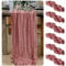 eQFeast Lot de 6 chemins de table en étamine de 3 m - Rose poudré - Pour centres de table de mariage et de mariage - Décorations de fête prénatale, thé, fête des mères, dîner - Rose poudré