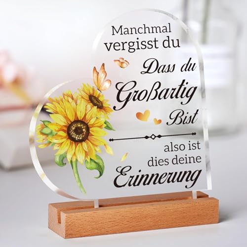 Geschenke für Frauen - Inspirierende Acryltafel Geburtstagsgeschenke für Frauen, Inspirierende Geschenke für Freundin, Freundin Geschenk Valentinstag für Sie DE