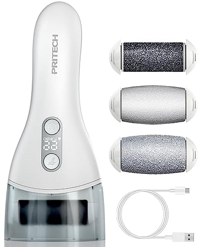 PRITECH Elektrischer Hornhautentferner Fußpflege Hornhaut Entfernen wiederaufladbar Pediküre Hornhautfeile Callus Remover (Plus)