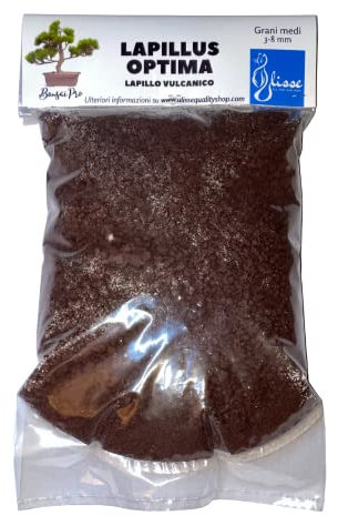 BonsaiPro Lapillus Optima Lapillo Vulcanico, Substato, Pacciamatura, per Piante Ornamentali e Bonsai Grana Fine