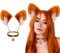 LaVenty Fox Fuchs Wolf Katzen Ohren Katzenohren Haarreif Fuchsschwanz Fuchs Maske Fuchs Kostüm Fuchs Ohren Mütze Mit Ohren Fox Ears
