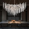 AHXIAOZN Modern Kronleuchter Kristall Leuchte,Luxus Kristall Pendelleuchte,Dimmbar Rund Kristall Hängeleuchte,für Esszimmer, Küche, Wohnzimmer, Schlafzimmer, Flur, Café,Bar（Silber，120cm）