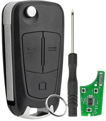 3-Tasten Autoschlüssel für Opel Vauxhall Pilot Antara Tigra B Vectra C 2002 - 2008 Schlüssel der Fernbedienung 433MHZ PCF7946 Opel Vectra C mit Schraubendreher und Schlüsselring