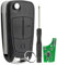 3-Tasten Autoschlüssel für Opel Vauxhall Pilot Antara Tigra B Vectra C 2002 - 2008 Schlüssel der Fernbedienung 433MHZ PCF7946 Opel Vectra C mit Schraubendreher und Schlüsselring