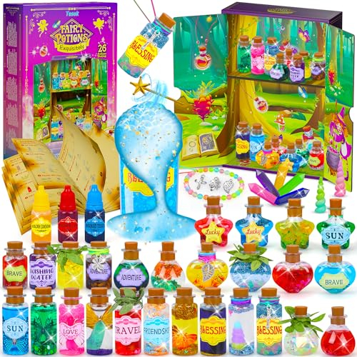 Tesok Kreative Geschenk für Kinder,26 Zaubermischung Zauberer Zaubertrank Flaschen,Handwerk Spielzeug Kreative Weihnachten Geburtstag Geschenke Spielzeug für Alter 6 7 8 9 10+ Jahre Mädchen & Jungen