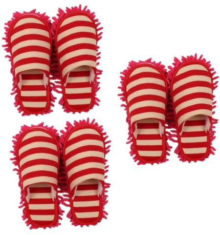 minkissy 3 pares de fundas de felpilla para zapatos, limpieza del hogar, tapas de fregona, cubiertas de zapatos de limpieza, pantuflas de limpieza, pantuflas de limpieza, zapatos de fregona