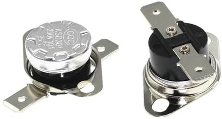 KSD301 250V 10A Normalmente Aperto/Normalmente Chiuso NO Termostato Interruttore di Controllo Termico della Temperatura Gradi C 0-95 Gradi Celsius 5 Pezzi (Color : 30 Degree, Size : Normally open)