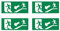 Arterby's® - Adesivi Uscita di Emergenza - Segnale Direzione Frecce Scale - 4 Pezzi - Resistente per Esterno e Interno - (27.5x13) cm (V4 - Scale Emergenza)