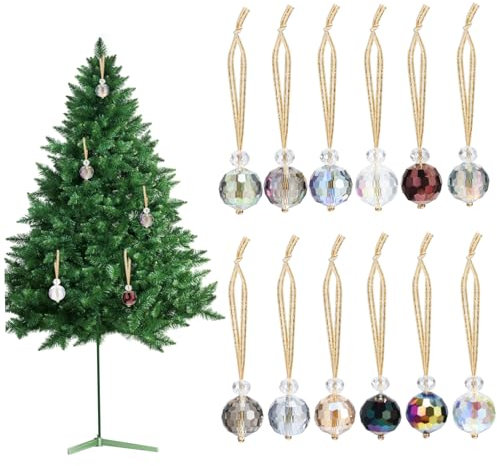 Happyyami Bunte Kristall-hängekugeln Farben Sonnenfänger Deko Indoor Fenster Weihnachtsbaum Ornament Vielseitig Für Zuhause Und Garten