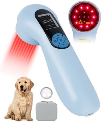 BETISBE 5 * 808nm & 10 * 650nm Handheld Kaltlaser Therapy mit abnehmbarer Kappe, Rotlicht Therapie Gerät für Muskel und Gelenkschmerzlinderung, Infrarotlicht Gerät 5-60mins Timer