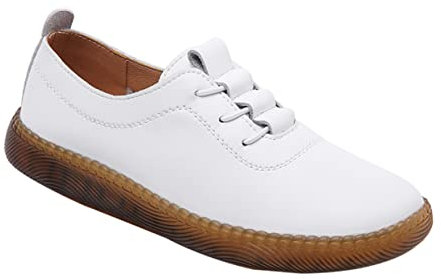 DEARMAMY Modische Damenschuhe Flache Schuhe Aus Leder für Erwachsene Schickes Design für Das Sporttraining