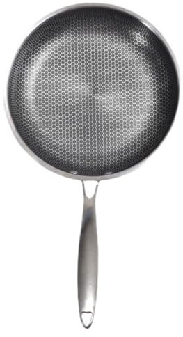 AUTSUPPL Non-Stick Stainless Steel Honeycomb Pan Hexagon Frying Skillet Induction Cookware