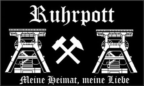 2 x Aufkleber Flagge Ruhrpott 8 x 5 cm Sticker Carsticker Autoaufkleber Flagge Fahne