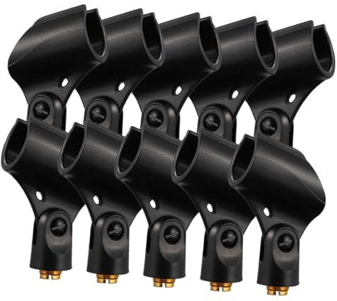 CORHAD 10pcs Sturdy Pe Abs Material Microphone Clips Fit for Rode Mics Easy to Use