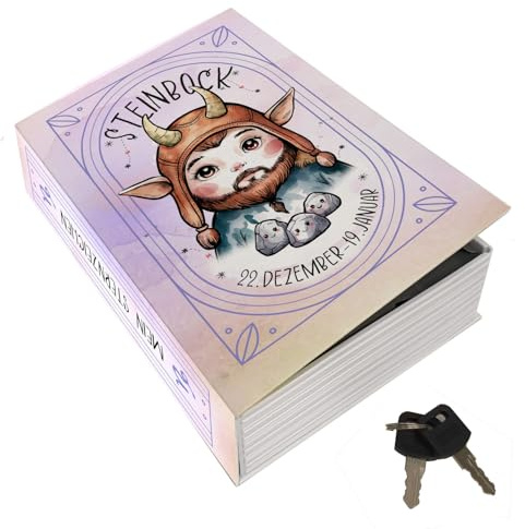 Mein Sternzeichen Booksafe L - Steinbock für Astrologie-Fans - sicherer Geheimversteck für Bücher