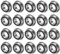 M METERXITY 20-Pack F688-2RS Flanged Ball Bearing, 8mm x 16mm x 5mm Double Rubber Seal Chrome (GCr15) Steel Deep Groove Ball Bearings for Wheelbarrow/Printer/Fax Machines/Power Tools