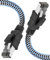 Cat 8 Câble Ethernet 4M, RJ45 Cable Haute Vitesse Réseau 40Gbps 2000MHz, Nylon Tressé Double Blindage STP LAN Câble Internet, Compatible avec Routeur Modem TV Box PC PS4/5