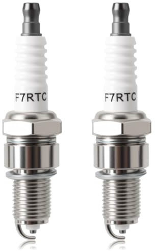 2 Stück F7RTC Zündkerzen für Rasenmäher, Traktoren und kleine Motoren, Zündkerzen F7rtc Ersetzt NGK 5534/BPR7ES V-line-19, BOSCH 7992/WR5DC, 4038/WR5DP, Champion 332/RN7YC, W22EPR-U/3088, R41CXLS, OEM