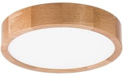 STOLARNIA PIKA Deckenleuchte - Holz Runde Deckenlampe Eiche LED 10W-4000K (∅27 cm) - Modern Beige Lampe für Schlafzimmer, Wohnzimmer, Flur, Küche - Stilvolle Eichenholz LEJA