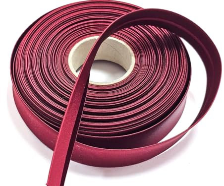Satin- Schrägband vorgefalzt 40/20mm weinrot 10m