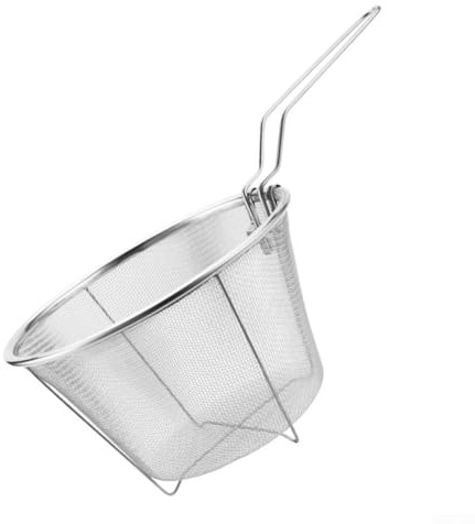 Passoire antiadhésive avec poignée pour un égouttage rapide et pratique de la cuisson (15 cm en acier 304)