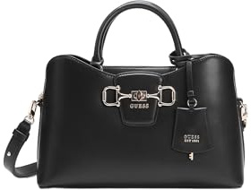 GUESS Handtasche Umhängetasche Janie Girlfriend Satchel Black schwarz