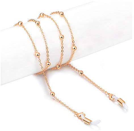 HALF CRESCEN Eyeglass Chain, Mask Chain Necklace Holder lanyard for Women, Stylish Glasses Chain Sunglass Lanyard Gift, Rose Gold