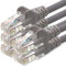 1aTTack.de Network cable Cat.6 - gray - 5X - 0.5m - (set) - CAT6 Ethernet cable Lanka cable 1000 Mbits patch cable
