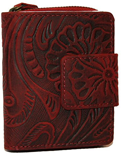 Geldbörse Damen Leder Geschenk Hill Burry Rot Neu ❃
