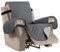 BellaHills Reversible Recliner Sofa Covers Water Resistant Recliner Covers Sofa Slipcovers for Cats Furniture Protector for Recliner Chair with Elastic Straps for Pets (Recliner, Grey/Beige)