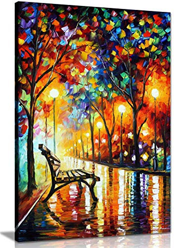 Leonid Afremov Ölgemälde auf Leinwand, abstrakt, für Wohnzimmer, Heimdekoration, Loneliness of Autumn, 61x41 cm (24x16in)