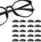 12 Paare Adhesive Nasenpads Anti Rutsch Silikon Brillen Pads für Gläser Sonnenbrille Brille (1 mm Schwarz)