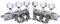 Guyker 6Pcs Guitar Locking Tuners (3L + 3R Handed) - 1:21 Ratio Lock String Tuning Key Pegs Machine Heads with Hexagonal Handle Replacement for LP SG Style Electric, Folk or Acoustic Guitars - Chrome