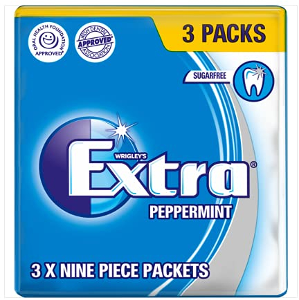 WRIGLEY Extra Cool Peppermint Gum 9 Pieces, 150 g