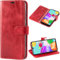 Mulbess Handyhülle für Samsung Galaxy A41 Hülle Leder, Samsung Galaxy A41 Handy Hüllen, Vintage Flip Handytasche Schutzhülle für Samsung Galaxy A41 Case, Wein Rot