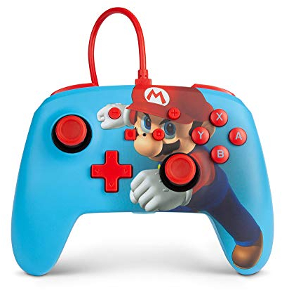 Mando con cable mejorado PowerA para Nintendo Switch - Mario Punch