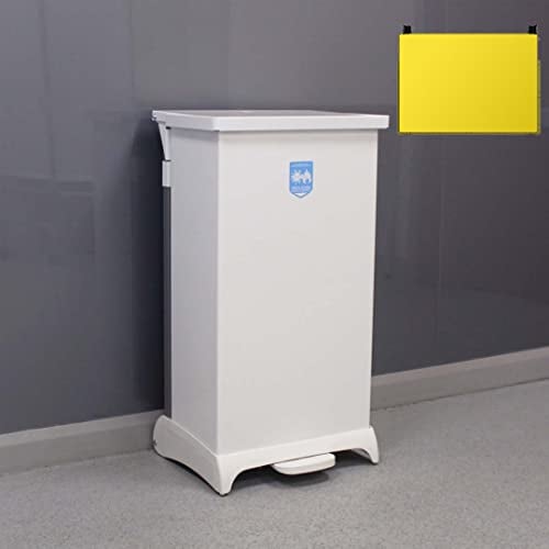 Office Needs Direct Medical Sackholder Healthcare Clinical Waste Bin 80 Litres Foot Pedal Yellow Steel Top